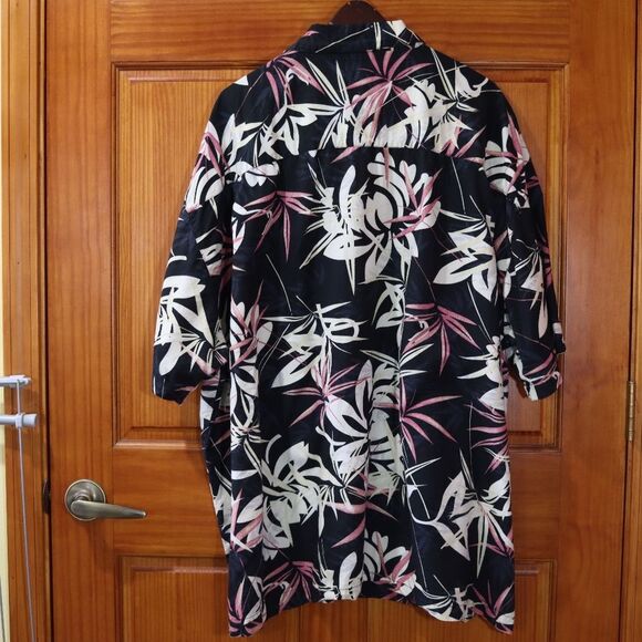 Cotton Works Mens 4X Tropical Floral Print Hawaiian Button Down Shirt - Picture 8 of 10
